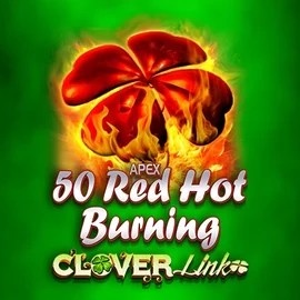 50 Red Hot Burning Clover Links by Novomatic, showcased at glorioncasino.eu – game logo