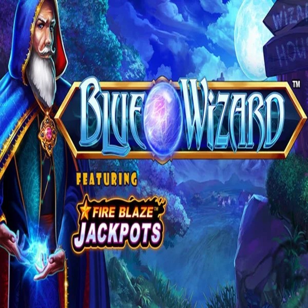 Blue Wizard Fire Blaze Jackpots casino game by Rarestone Gaming – featured logo at Glorion Casino