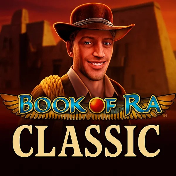 Book of Ra Classic logo by Novomatic Glorion Casino