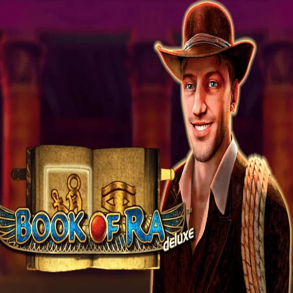 Slots logo of Book of Ra Deluxe from Novomatic at Glorion Casino