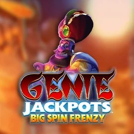 Genie Jackpots: Big Spin Frenzy slot logo by Blueprint Gaming at Glorion Casino