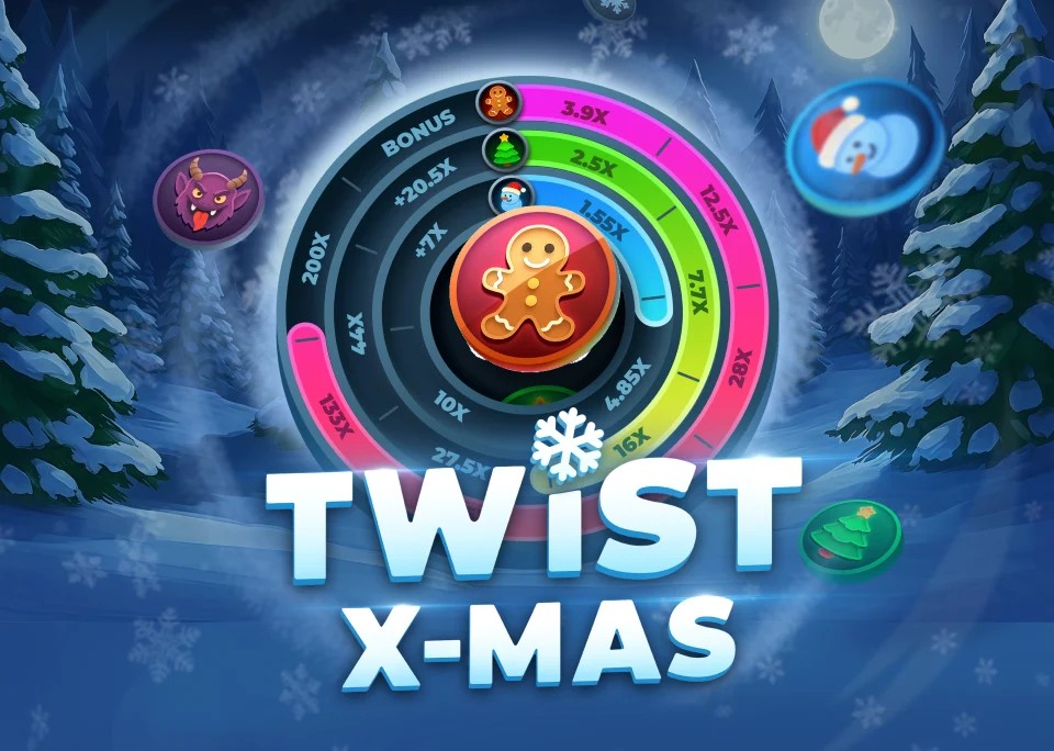 Twist X-mas slot logo by InOut at Glorion Casino